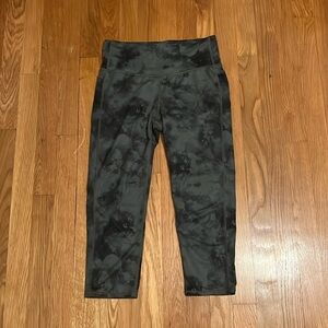 Athleta Tie Dye Tight Leggings Women's‎ Size Small green and black